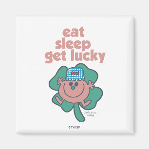 Little Miss Lucky's Motto   Grüner Kleeblatt Magnet