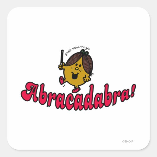 Little Miss Magic | Abracadabra Quadratischer Aufkleber (Vorderseite)