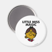 Little Miss Magic | Schwarze Schrift Magnet (Vorderseite/Rückseite)