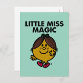 Little Miss Magic | Schwarze Schrift Postkarte (Vorne/Hinten)