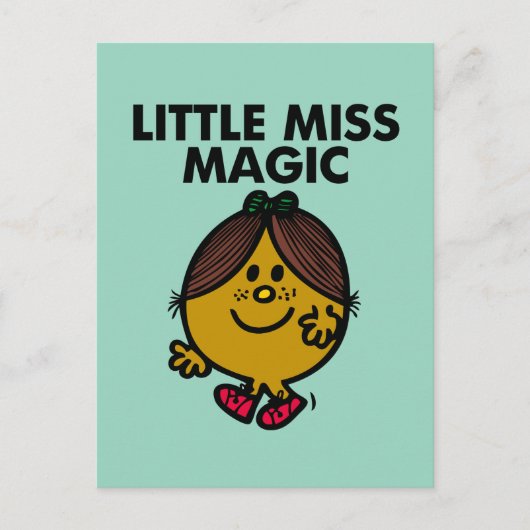 Little Miss Magic | Schwarze Schrift Postkarte (Vorderseite)