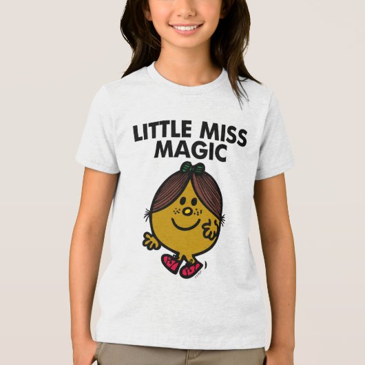 Little Miss Magic | Schwarze Schrift Tri-Blend Shirt (Vorderseite)