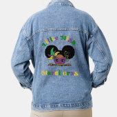 Little Miss Mardi Gras Afro Girl Jeansjacke