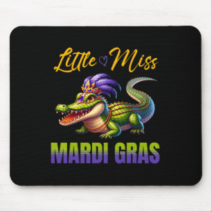 Little Miss Mardi Gras Alligator Mardigator Niedli Mousepad