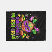 Little Miss Mardi Gras Carnival New Orleans Fleur  Fleecedecke (Vorderseite (Horizontal))