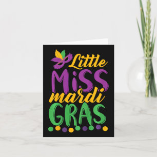 Little Miss Mardi Gras Funny Mardi Gras 2020 Karte