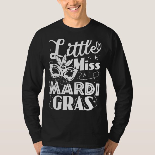 Little Miss Mardi Gras Funny T-Shirt (Vorderseite)