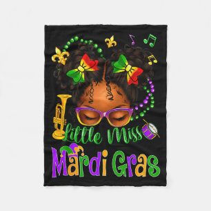 Little Miss Mardi Gras Schleifen Mädchen Kinder Ne Fleecedecke