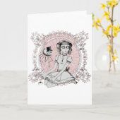 Little Miss Muffet Karte (Gelbe Blume)