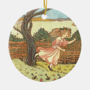 "Little Miss Muffet" Keramik Ornament
