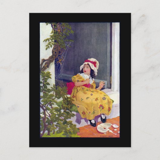 Little Miss Muffet Kinderzimmer Rhyme Postkarte (Vorderseite)