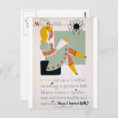 Little Miss Muffet Postkarte (Vorne/Hinten)