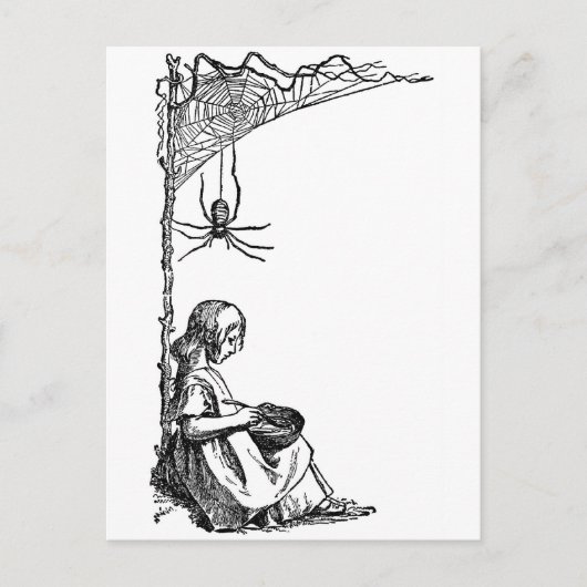 Little Miss Muffet Postkarte (Vorderseite)