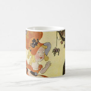 Little Miss Muffet & Spinne, Vintage Mother Goose Kaffeetasse