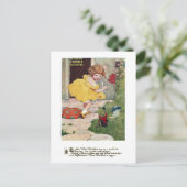 Little Miss Muffett & Spider Vintages Kinderzimmer Postkarte (Stehend Vorderseite)