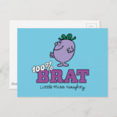 Little Miss Naughty 100% Brat Postkarte (Vorne/Hinten)