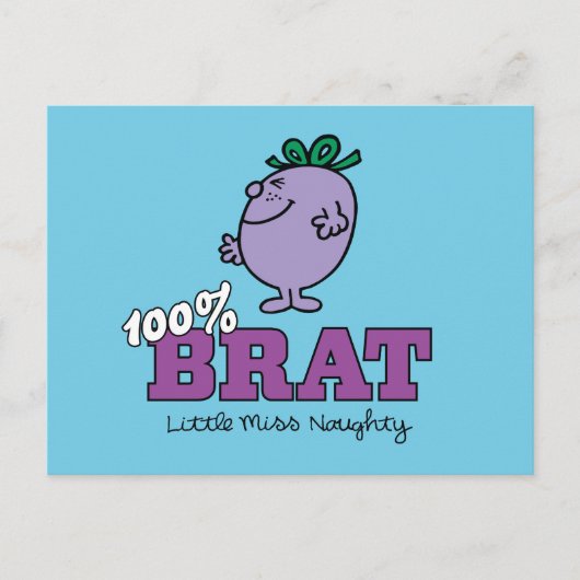 Little Miss Naughty 100% Brat Postkarte (Vorderseite)