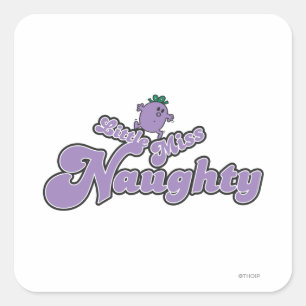 Little Miss Naughty Balanceakt Quadratischer Aufkleber
