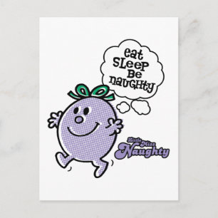 Little Miss Naughty Dreistufenplan Postkarte