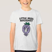 Little Miss Naughty | Huge Smile Tri-Blend Shirt (Vorderseite)
