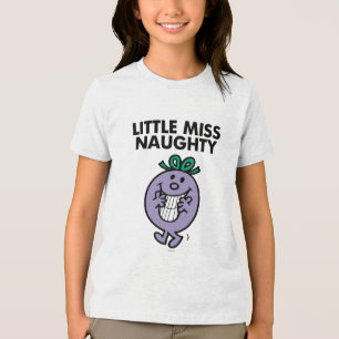 Little Miss Naughty   Huge Smile Tri-Blend Shirt