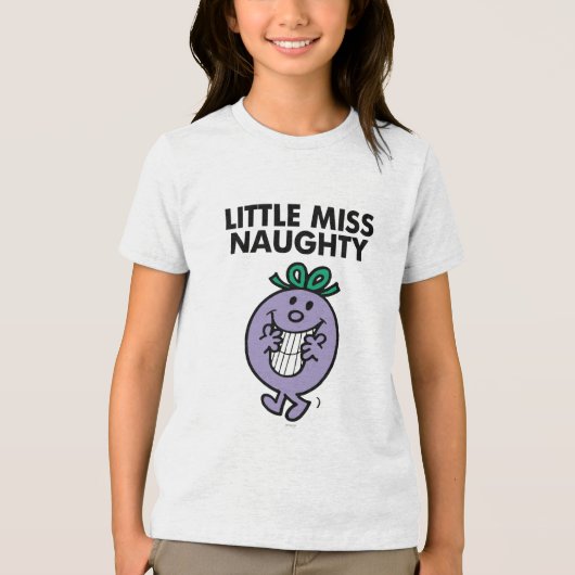 Little Miss Naughty | Huge Smile Tri-Blend Shirt (Vorderseite)