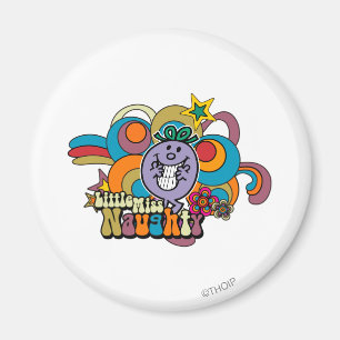 Little Miss Naughty Regenbogen Magnet