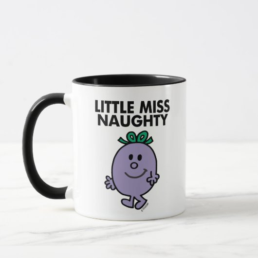 Little Miss Naughty | Schwarze Schrift Tasse (Links)