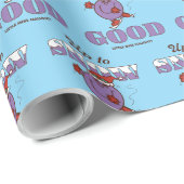 Little Miss Naughty Up to Snow Good Geschenkpapier (Rolleneckpunkt)