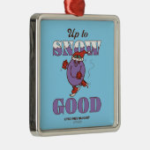 Little Miss Naughty Up to Snow Good Ornament Aus Metall (Rechts)