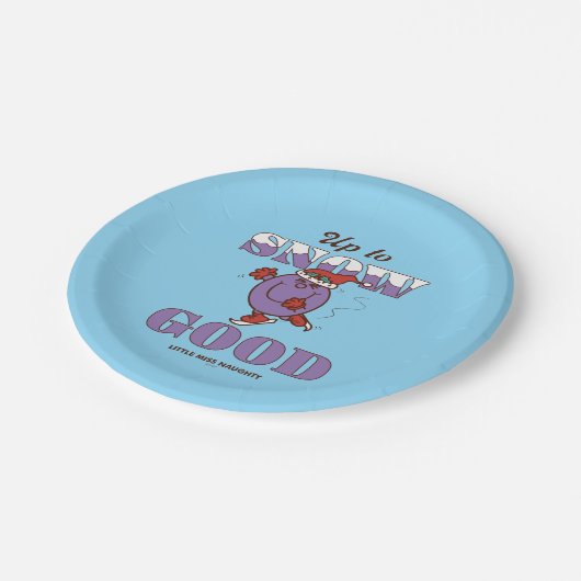 Little Miss Naughty Up to Snow Good Pappteller (Schrägansicht)