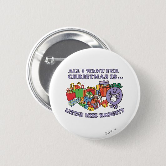 Little Miss Naughty's Christmas Joy Button (Vorne & Hinten)