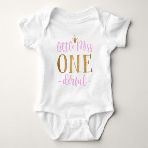 Little Miss One Derful 1. Geburtstag Baby Bodysuit Strampler
