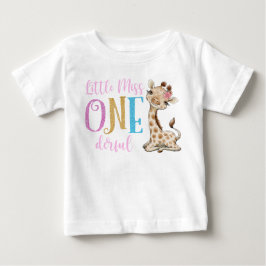 Little Miss One Derful 1. Geburtstag Baby T - Shir T-shirt