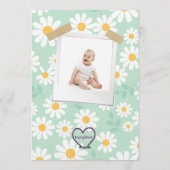 Little Miss One-derful, 1st Birthday Daisy Einladung (Rückseite)