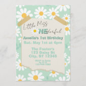 Little Miss One-derful, 1st Birthday Daisy Einladung (Vorderseite)