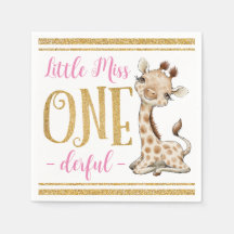 Little Miss One Derful Niedlich Giraffe 1. Geburts