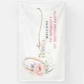 Little Miss Onederful 1. Geburtstag Party Willkomm Banner (Vertikal)