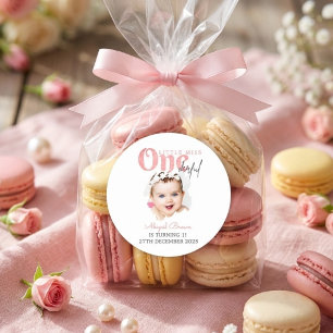 Little Miss Onederful 1. Geburtstag Runder Aufkleber