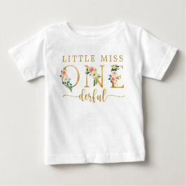 Little Miss Onederful 1. Geburtstag T-Shirt Baby