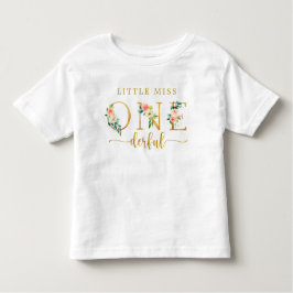 Little Miss Onederful 1. Geburtstagskind Kleinkind T-shirt