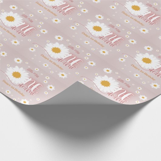 Little Miss Onederful 1st Birthday Geschenkpapier (Ecke)