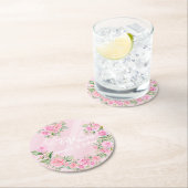 Little Miss ONEderful 1st First Birthday Runder Pappuntersetzer (Vor Ort)