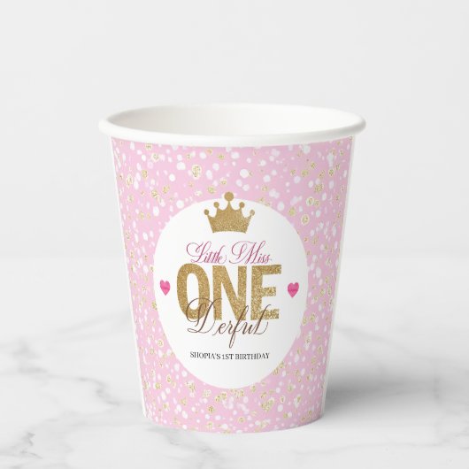 Little Miss onederful Birthday Pappbecher (Vorderseite)