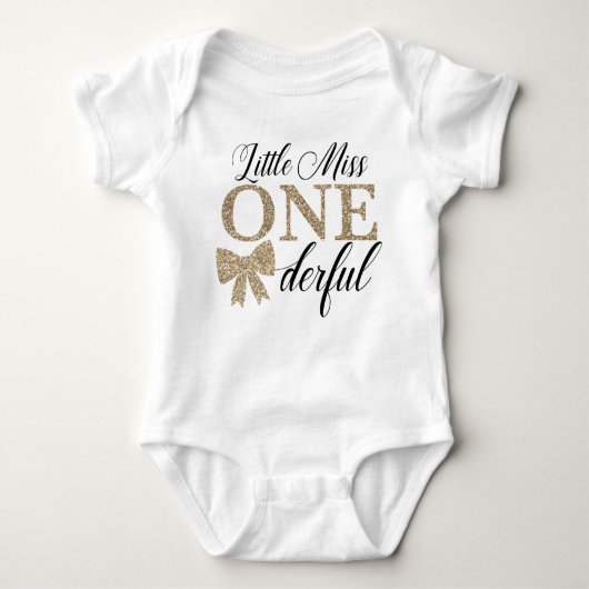 Little Miss Onederful Birthday Shirt (Vorderseite)