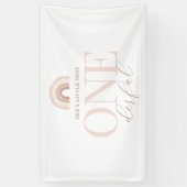 Little Miss Onederful Boho Rainbow Banner (Vertikal)