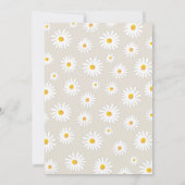 Little Miss Onederful Daisy Creme Sand Birthday Einladung (Rückseite)