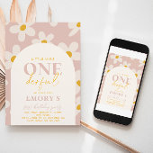 Little Miss Onederful Einladung | Retro-Blume