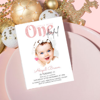 Little miss Onederful Einladung zum 1. Geburtstag