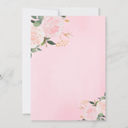 Little Miss Onederful Einladung zum ersten Geburts (Rückseite)